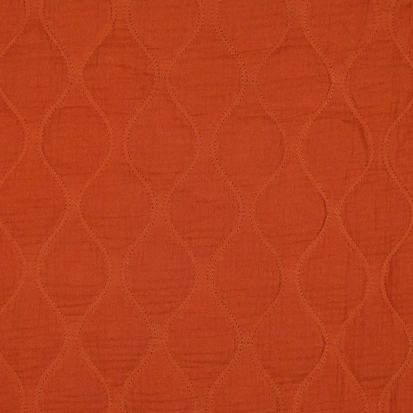 Double Gauze Stepper Steppstoff Quilted terracotta Hemmers