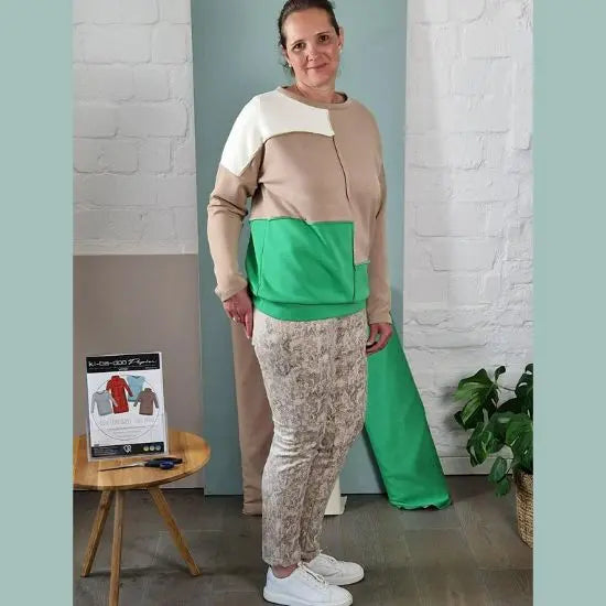 Freebie DIY Nähanleitung Patternhack für Basic Oversized Shirt/Kleid Kibadoo - Stoff Ambiente Stoff Ambiente