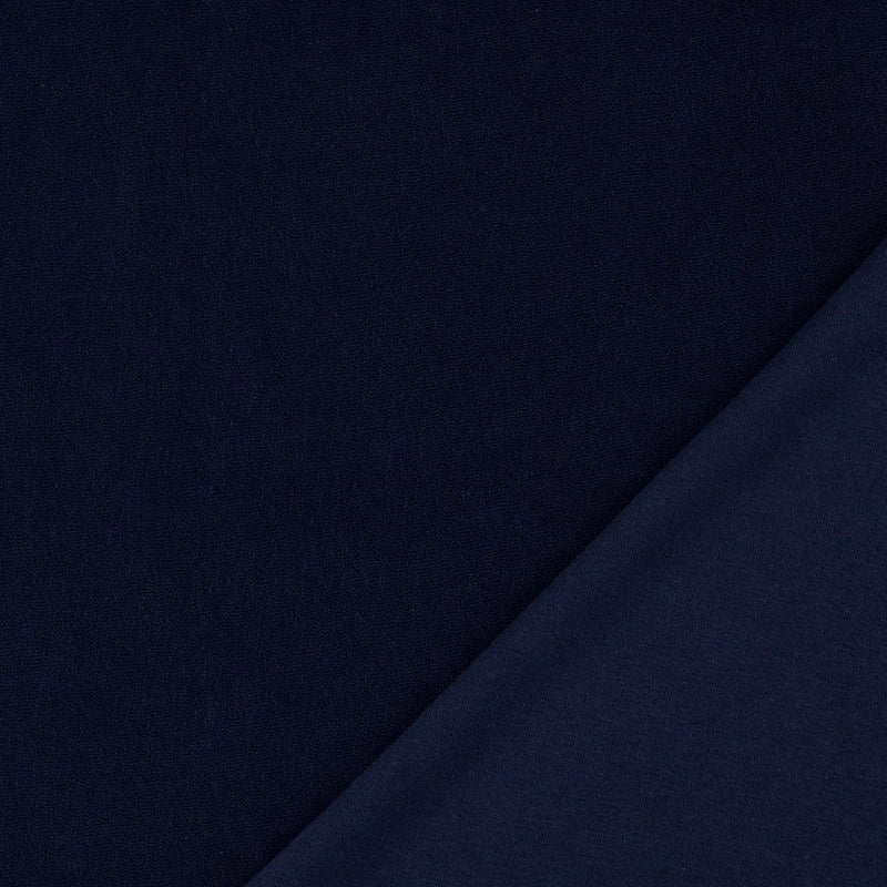 Frottee Stretch Jersey dunkelblau Oekotex Hemmers