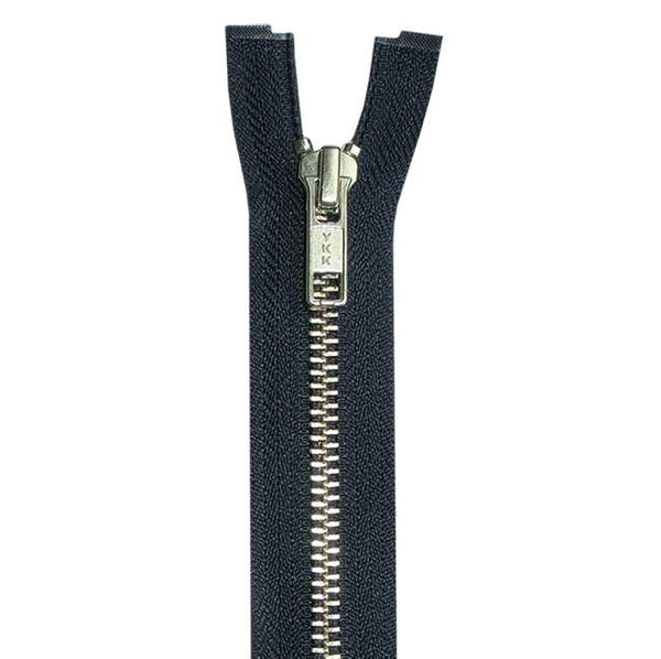 Reißverschluss YKK teilbar Jacken Farbe 058 marine-silber Länge 25 cm - YKK Stoff Ambiente