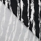 Stretchsatin Irregular Stripe Black White Stoff Ambiente