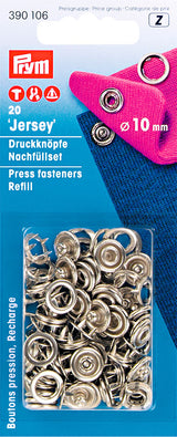 Druckknöpfe Nachfüller Jersey 10 mm Zackenring silber 390106 - Prym Stoff Ambiente