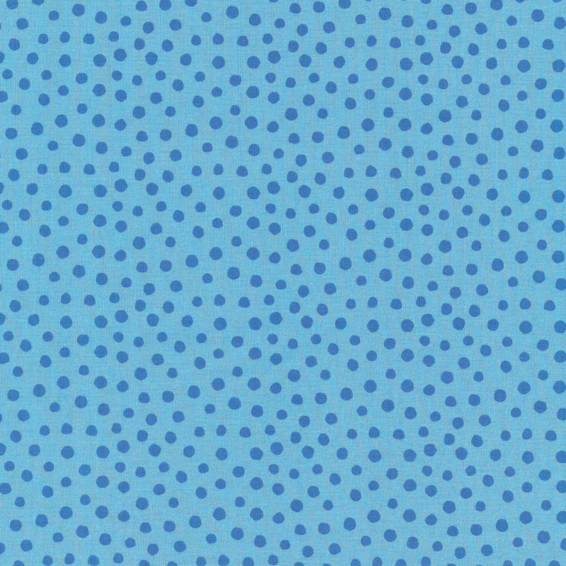 Baumwollstoff Druckstoff Junge Linie Punkte blau kbA - Westfalenstoffe Stoff Ambiente