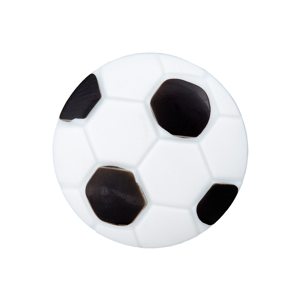 Knopf Polyesterknopf 18 mm Öse Fußball - Union Knopf by Prym Stoff Ambiente