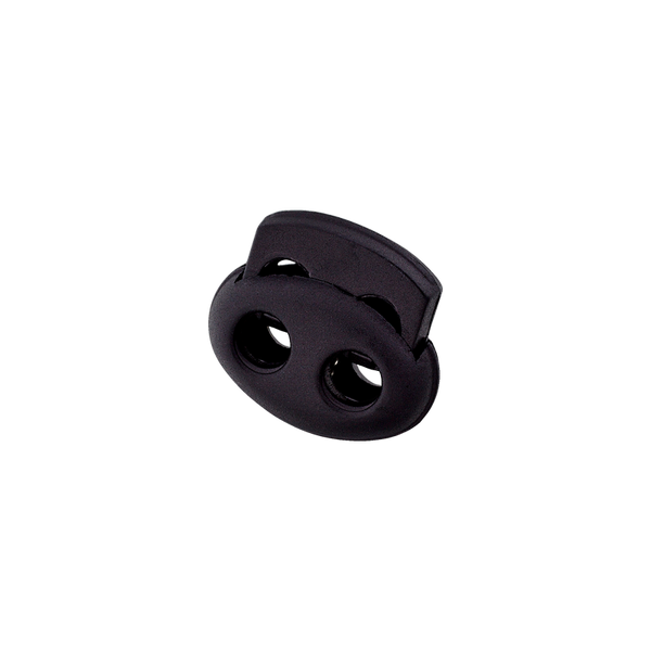 Kordelstopper 2-Loch 15 mm Durchlass 3 mm schwarz - Union Knopf by Prym Stoff Ambiente