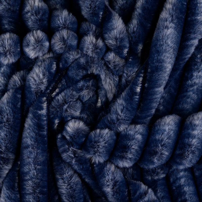 Fake Fur Fell Batik Kunstfell blau Hilco