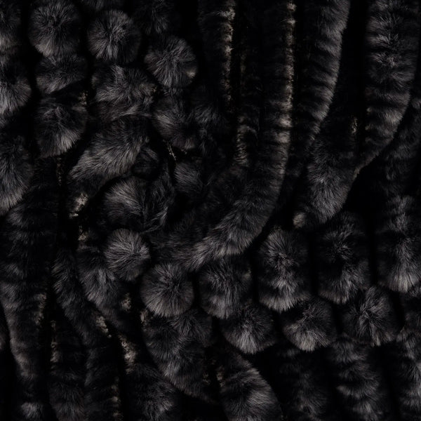 Fake Fur Fell Batik Kunstfell schwarz – Stoff Ambiente