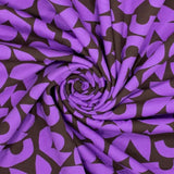 Jersey Moos abstract lila brau Stoff Ambiente