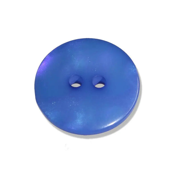 Knopf Polyesterknopf 18 mm 2-Loch blau Seco