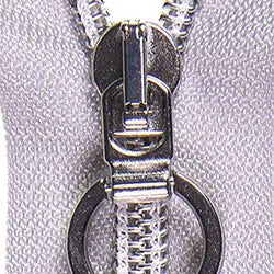 Reißverschluss Spiralreißverschluss teilbar silber 80 cm - Veno Stoff Ambiente