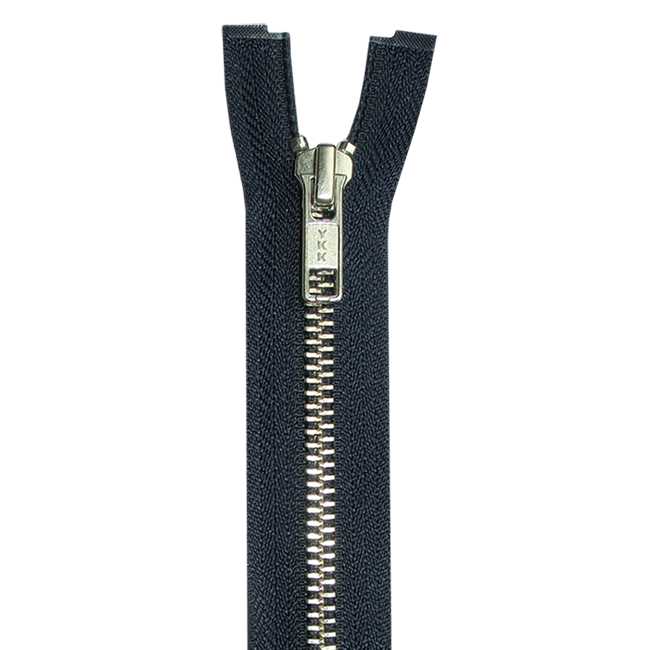 Reißverschluss YKK teilbar Jacken Farbe 058 marine-silber Länge 35 cm - YKK Stoff Ambiente