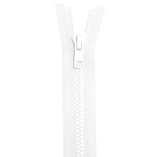 Reißverschluss YKK teilbar Jacken Farbe 501 weiss Länge 50 cm - YKK Stoff Ambiente