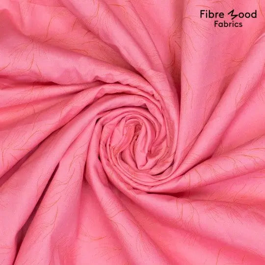 Webware Popeline pink mit Ranken Fibre Mood Ausgabe 25 Modell Bluse Eza Fibre Mood