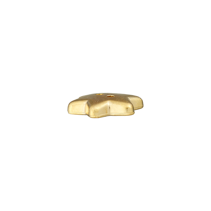 Knopf Polyesterknopf 15 mm 2-Loch Stern gold - Union Knopf by Prym Stoff Ambiente