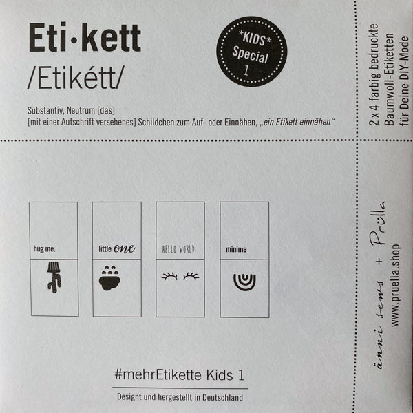 Mehretikette Label von Prülla & Änni Sews Kids Edition - Prülla Stoff Ambiente